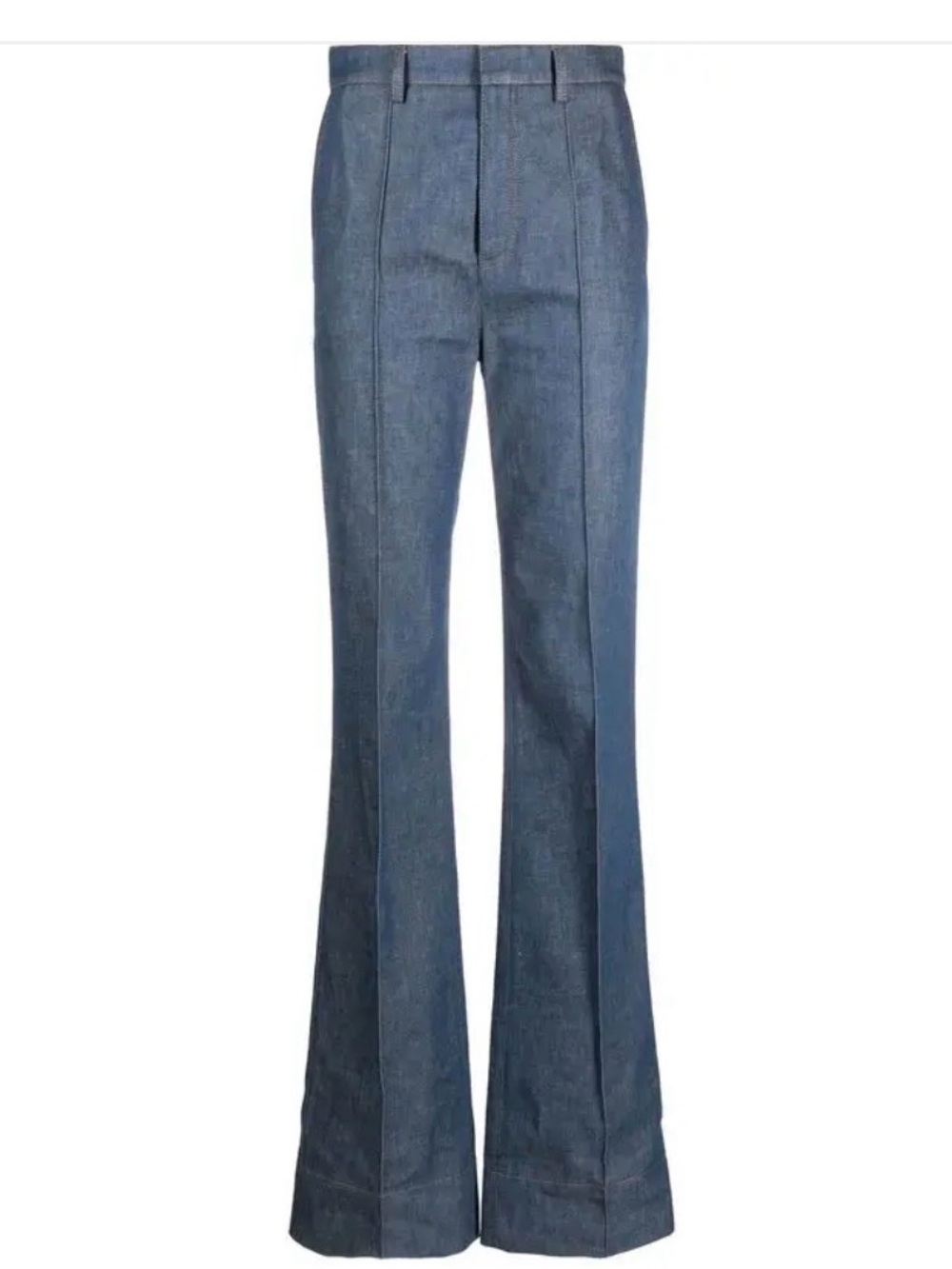 Saint Laurent High-Rise Wide-Leg Jeans in Dark Indigo